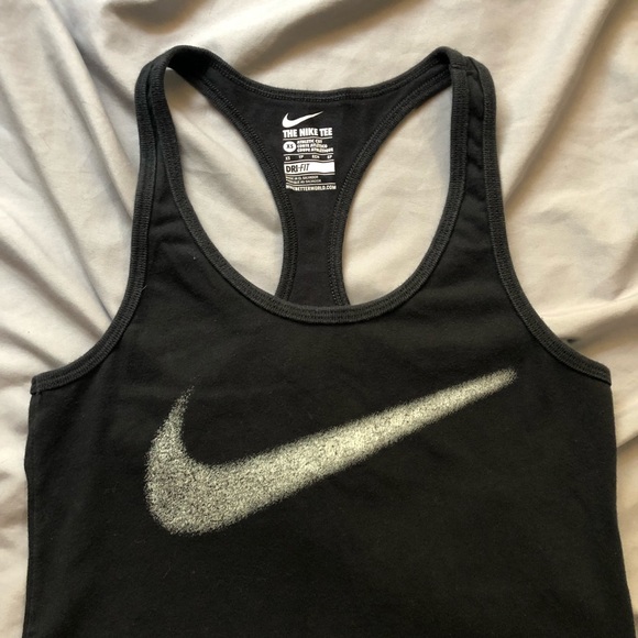 The Nike Athletic Cut Dri Fit Tank XS Black and Distressed White - Picture 3 of 13